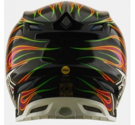 CASCO TROY LEE DESIGNS SE5 CARBON MIPS TORCHED NEGRO/VIOLETA