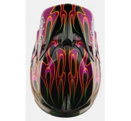 CASCO TROY LEE DESIGNS SE5 CARBON MIPS TORCHED NEGRO/VIOLETA