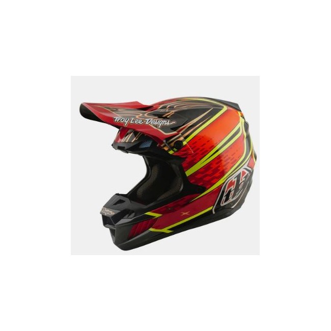 CASCO TROY LEE DESIGNS SE5 CARBON MIPS ALAS ROJO