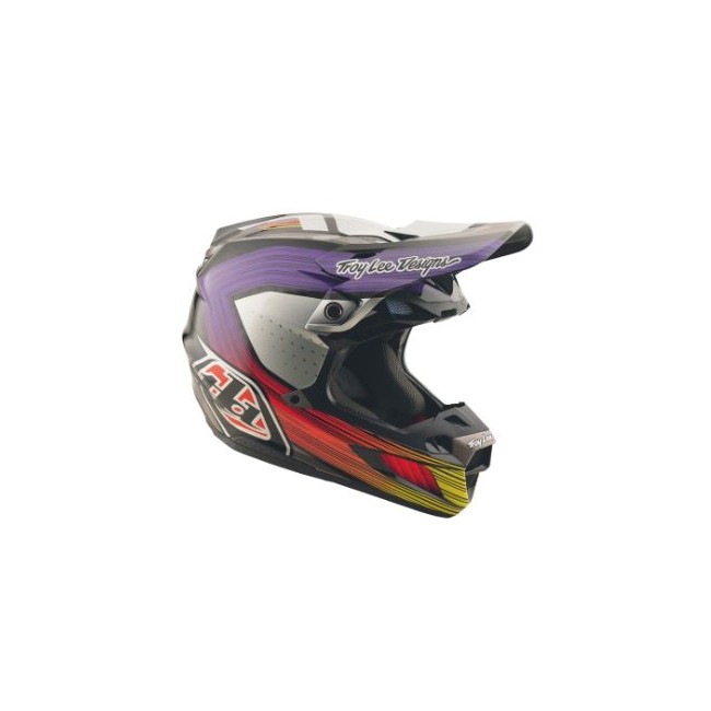 CASCO TROY LEE DESIGNS SE5 CARBON MIPS STRIPES BLACK/PURPLE