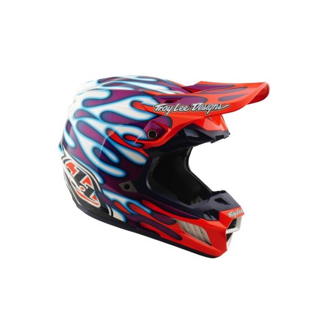 CASCO TROY LEE DESIGNS SE5 COMPOSITE MIPS OVERSPRAY VIOLETA/BLANCO