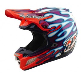 CASCO TROY LEE DESIGNS SE5 COMPOSITE MIPS OVERSPRAY VIOLETA/BLANCO