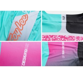 CAMISETA TROY LEE DESIGNS SE PRO LS SEVER BLANCO/TEAL