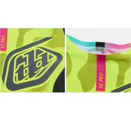 CAMISETA TROY LEE DESIGNS SE PRO LS MYTH NEGRO/FLO YELLOW