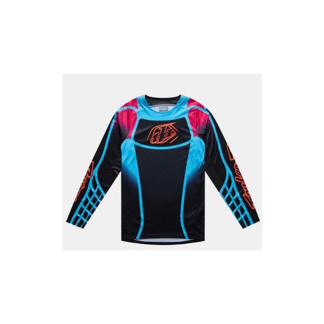 CAMISETA TROY LEE DESIGNS GP PRO FRAMEWORK BLACK/CYAN