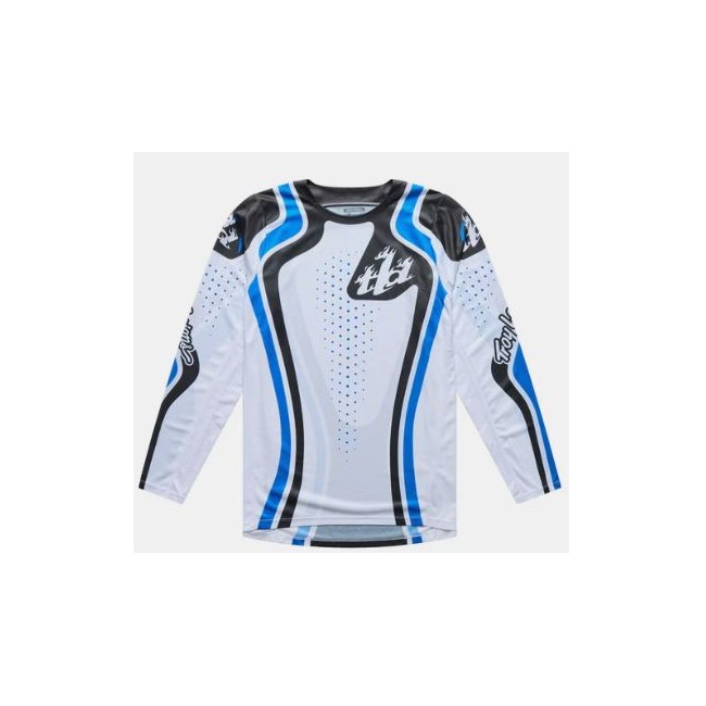 CAMISETA TROY LEE DESIGNS GP PRO ROLLER WHITE/BLUE