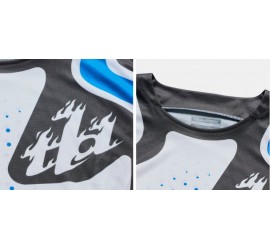CAMISETA TROY LEE DESIGNS GP PRO ROLLER WHITE/BLUE