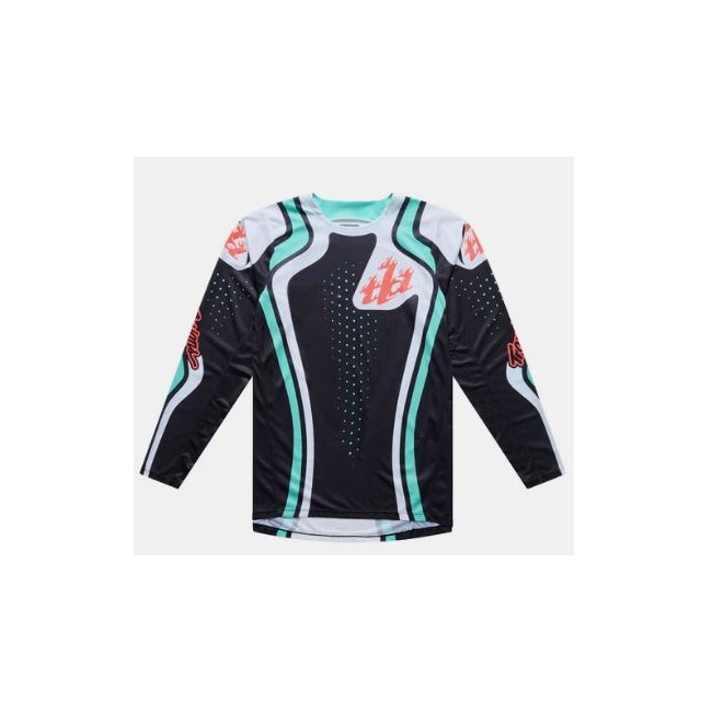 CAMISETA TROY LEE DESIGNS GP PRO ROLLER BLACK/TEAL