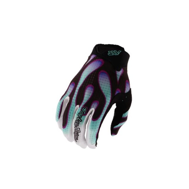 GUANTES JUNIOR TROY LEE DESIGNS AIR OVERSPRAY BLACK/REAL TEAL