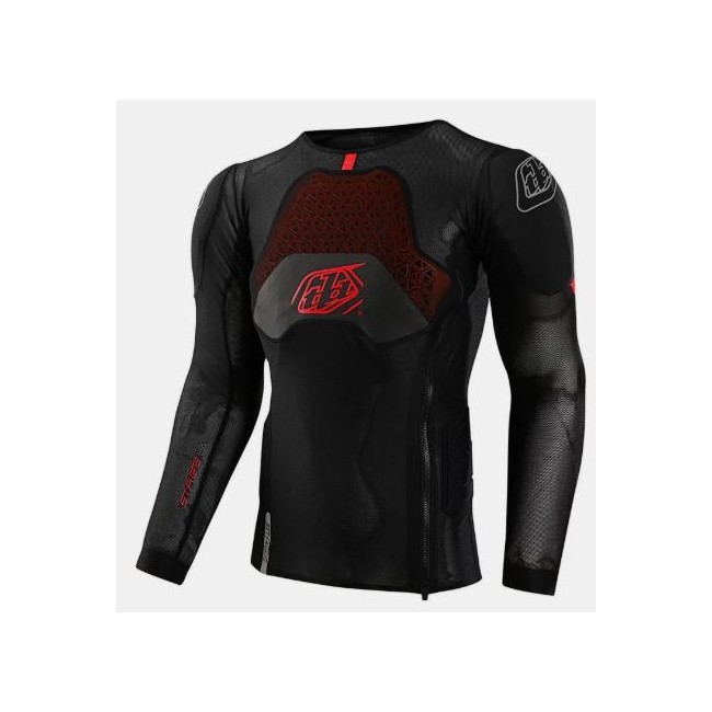 CAMISETA TROY LEE DESIGNS STAGE GHOST D30 MANGA LARGA SOLID BLACK