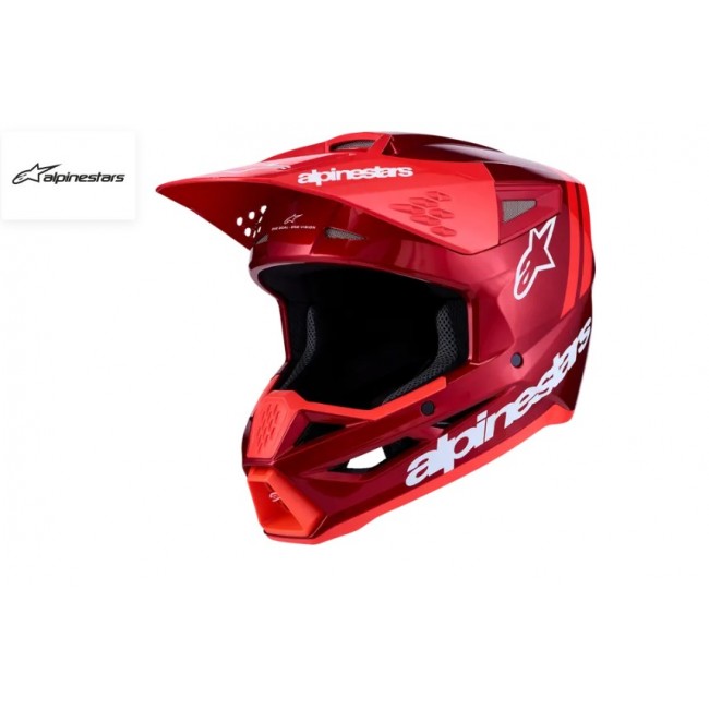 CASCO ALFINESTARS SM3 RADIUM ROJO/BLANCO