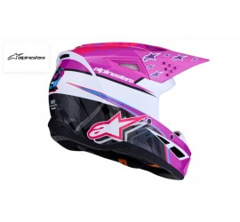 CASCO ALPINESTARS JUNIOR SM3 FALCON MORADO/BLANCO/ROSA