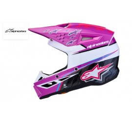CASCO ALPINESTARS JUNIOR SM3 FALCON MORADO/BLANCO/ROSA