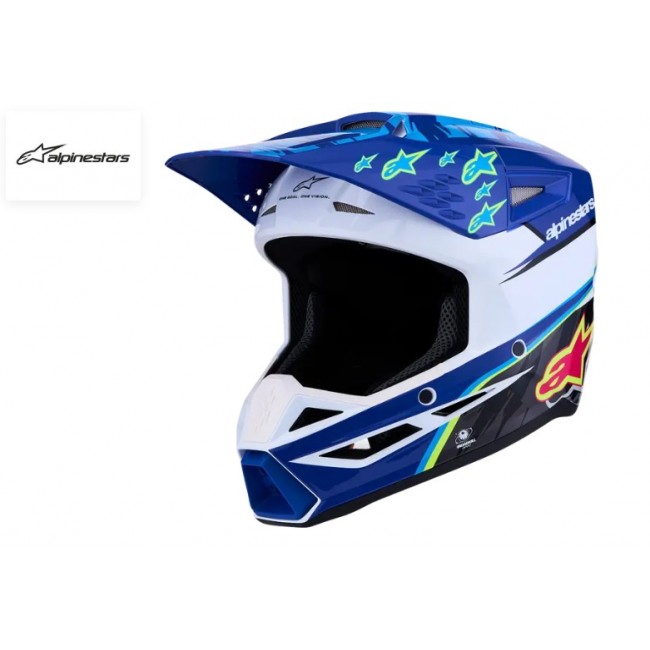 CASCO ALPINESTARS JUNIOR SM3 FALCON NEGRO/AZUL/ROSA