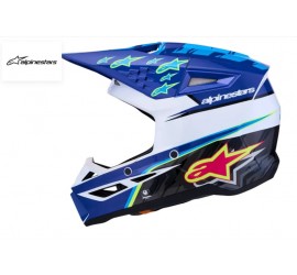 CASCO ALPINESTARS JUNIOR SM3 FALCON NEGRO/AZUL/ROSA