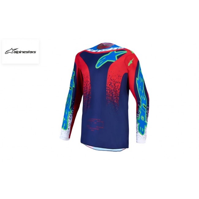 CAMISETA ALPINESTAR FLUID DRAG AZUL/ROJO/BLANCO