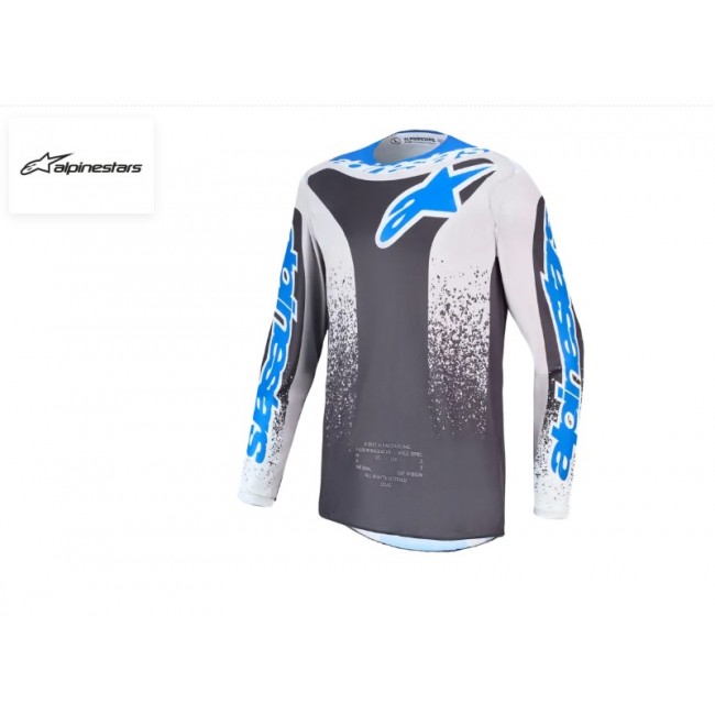 CAMISETA ALPINESTAR FLUID DRAG GRIS/NEGRO/AZUL