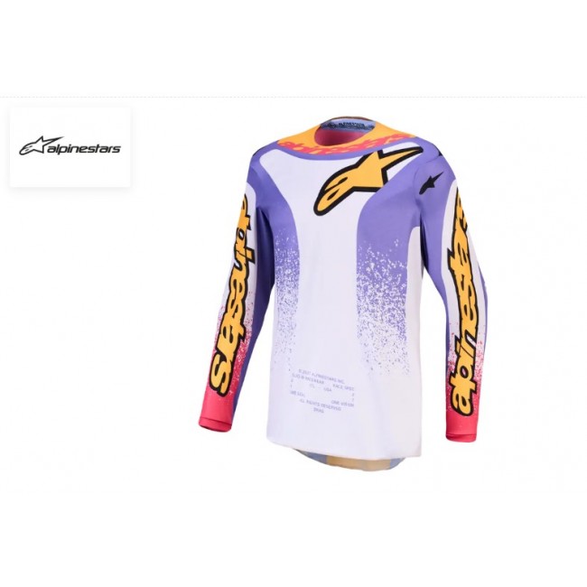 CAMISETA ALPINESTAR FLUID DRAG LILA/AZUL/NARANJA