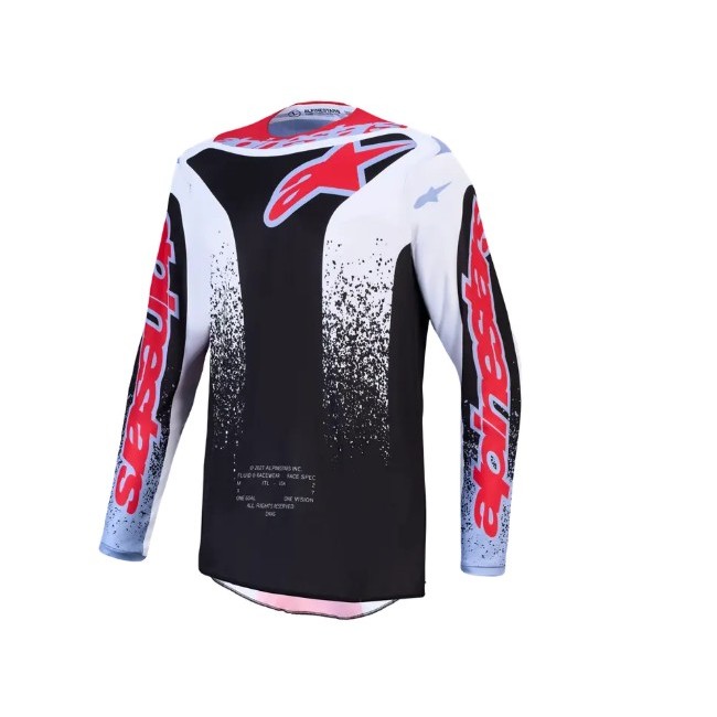 CAMISETA ALPINESTAR FLUID DRAG NEGRO/BLANCO/ROJO
