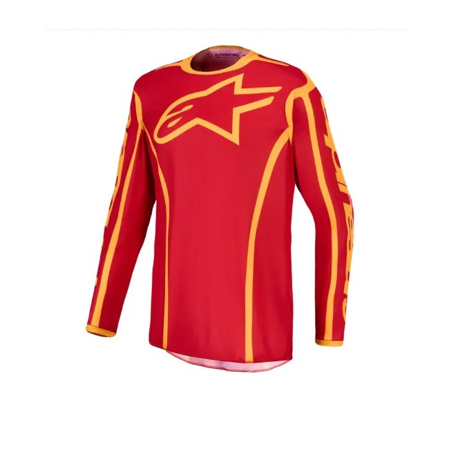 CAMISETA ALPINESTARS FLUID APEX V2 ROJO/NARANJA