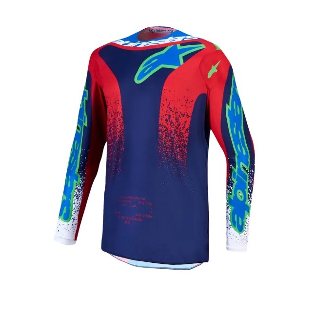 CAMISETA JUNIOR ALPINESTARS FLUID DRAG AZUL/ROJO/BLANCO