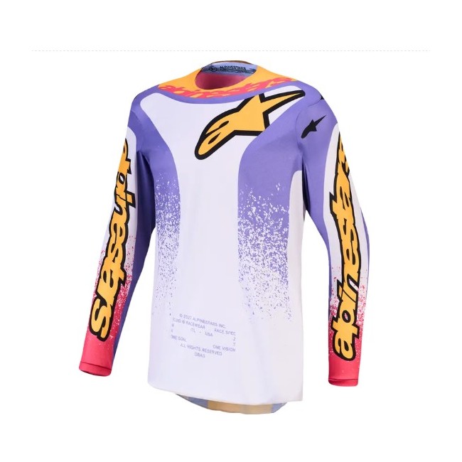 CAMISETA JUNIOR ALPINESTAR FLUID DRAG LILA/AZUL/NARANJA