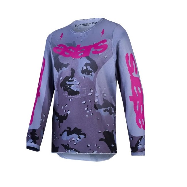 CAMISETA JUNIOR ALPINESTARS LUID LONE GRIS/MORADO