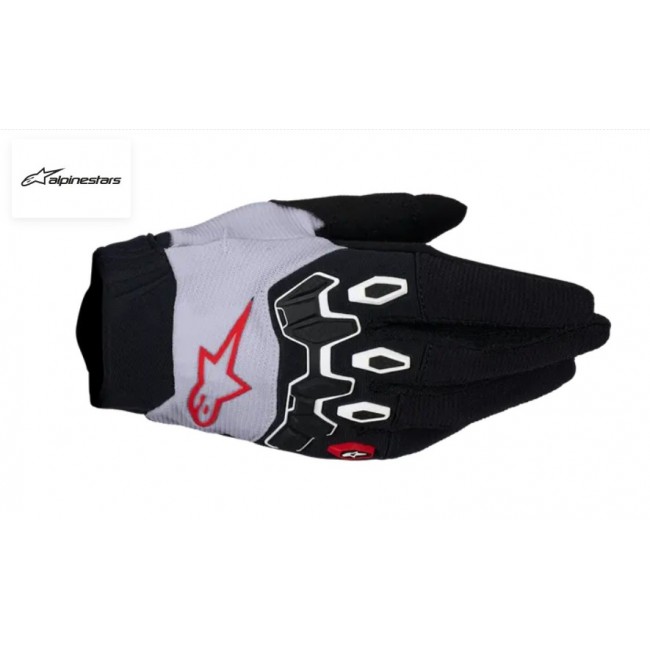 GUANTES JUNIOR ALPINESTARS FULL BORE V2 ROJO/BLANCO/LILA/NEGRO