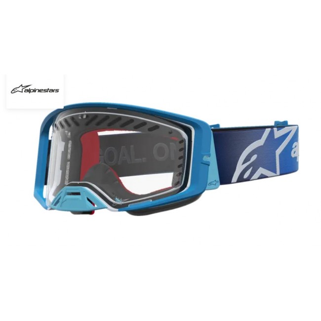 GAFAS ALPINESTARS VENTILADAS SUPERTECH DURA AIR  FLUID AZUL/PLATA