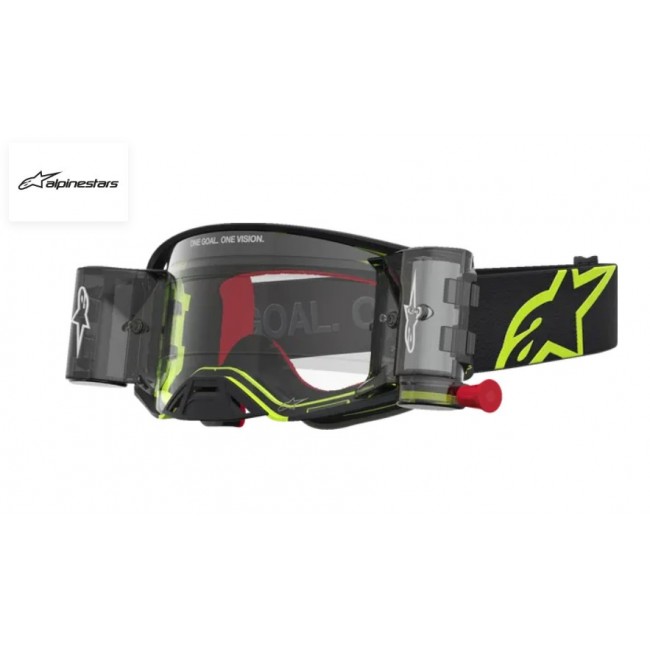 GAFAS ALPINESTARS SUPERTECH FIRMA ROLL-OFF NEGRA/AMARILLO FLOUR