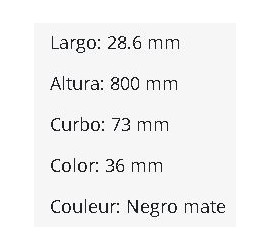 MANILLAR SWAPS BAJO 28MM NEGRO + PROTECTOR MANILLAR (NEGRO)