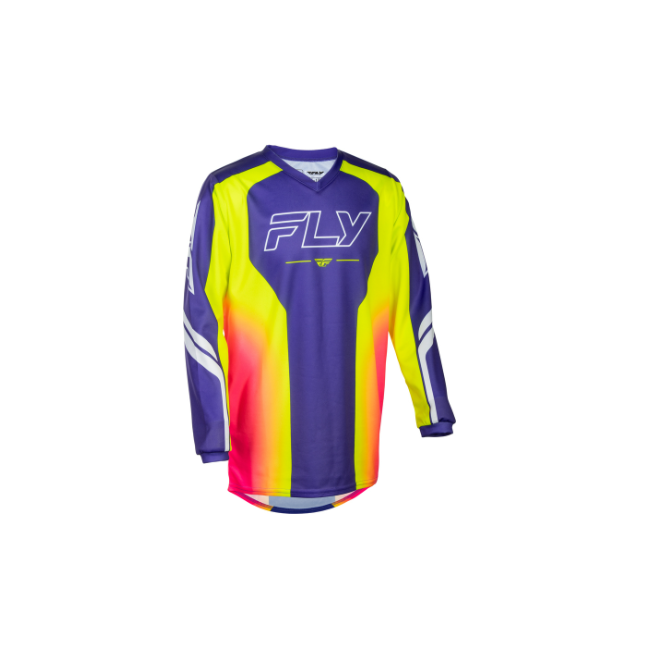 CAMISETA JUNIOR 2027  FLY F-16 VIOLETA ROJO AMARILLO