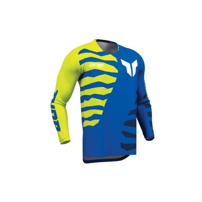 CAMISETA THOR  LAUNCHMODE SHREDDER 2027 AZUL AMARILLO BLANCO