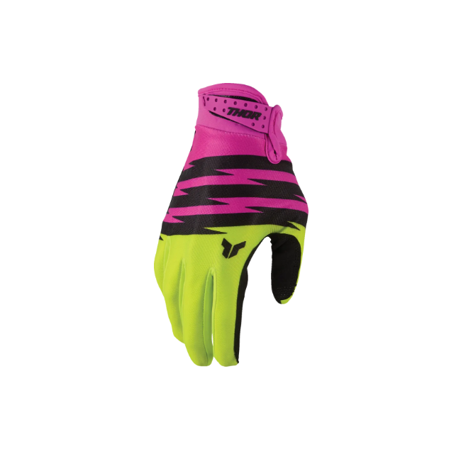 GUANTE THOR JUNIOR LAUNCHMODE SHOCKIE ROSA NEGRO AMARILLO