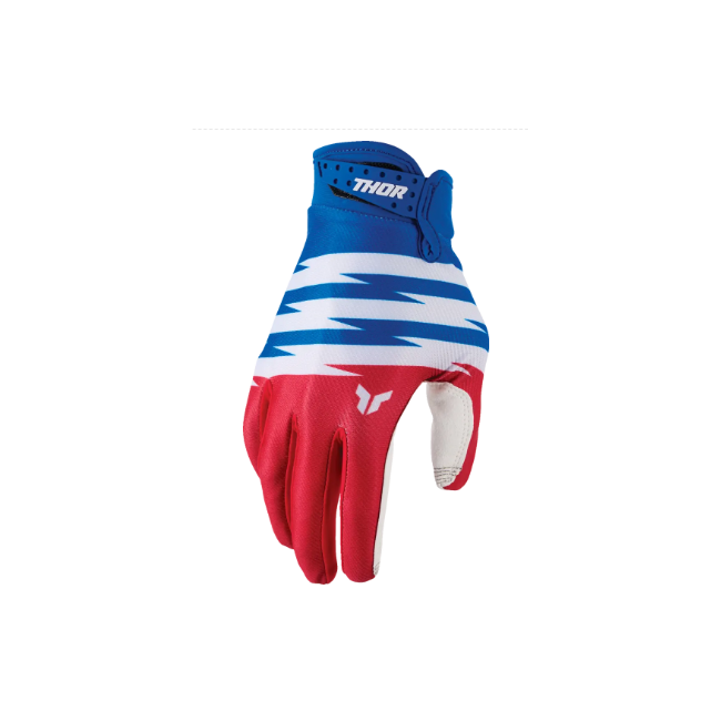 GUANTE THOR JUNIOR LAUNCHMODE SHOCKIE ROJO BLANCO AZUL