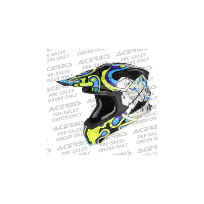 CASCO ACERBIS AIRSTRIKE-X AZUL AMARILLO NEGRO