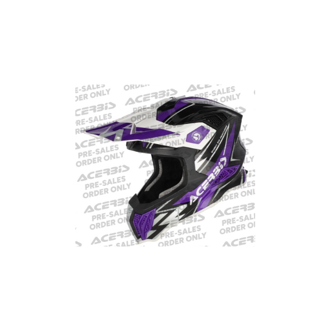 CASCO ACERBIS AIRSTRIKE-X NEGRO BLANCO MORADO