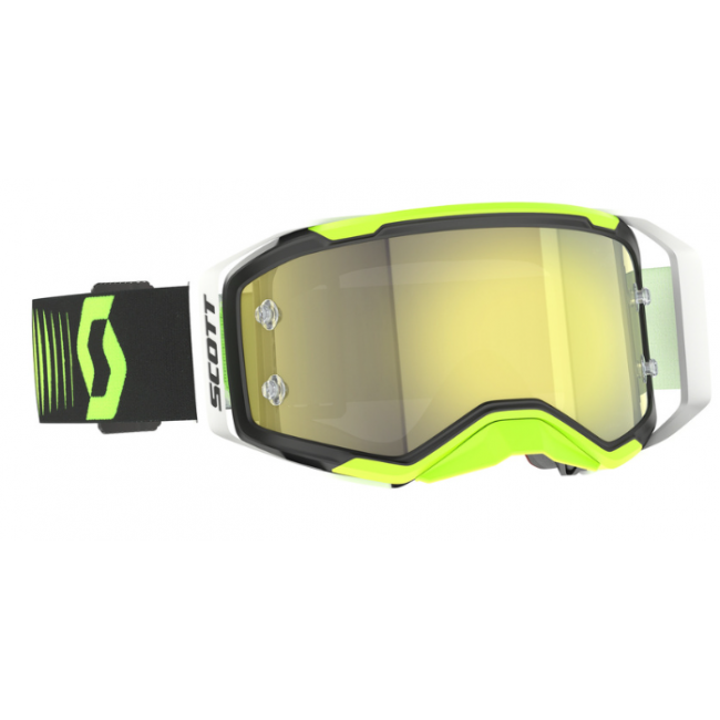 GAFAS SCOTT PROSPECT NEGRO BLANCO AMRILLO LENTE AMARILLO CROMADO