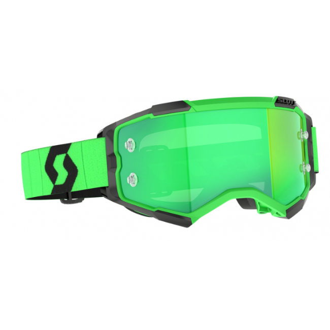 GAFAS SCOTT FURY NEGRO VERDE  LENTE VERDE CROMADO