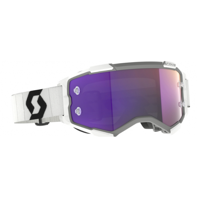 GAFAS SCOTT FURY BLANCO NEGRO LENTE MORADO CROMADO