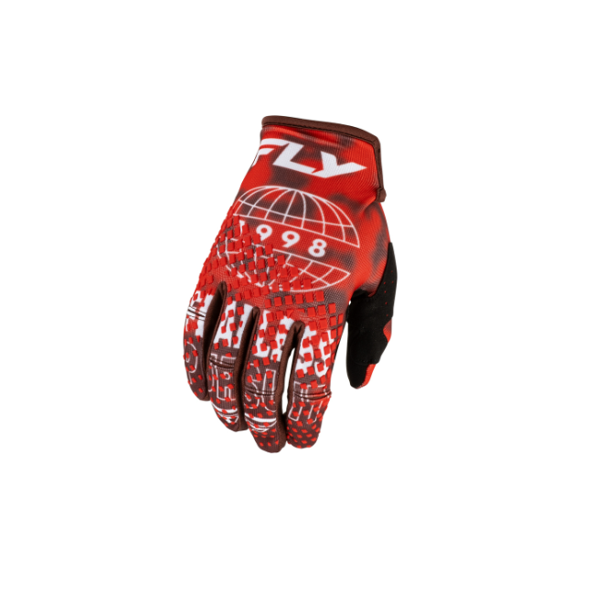 GUANTE FLY RACING KINETIC BLUR ROJO MARRON