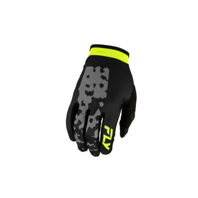 GUANTE FLY RACING JUNIOR LITE FLAKE NEGRO AMARILLO