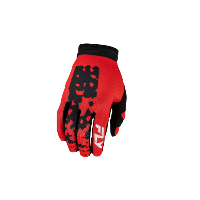 GUANTE FLY RACING JUNIOR LITE FLAKE NEGRO ROJO