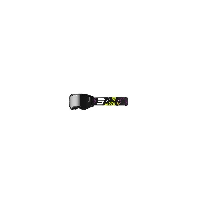 GAFAS SHOT ROCKET KIT SOLID IRIDIUM CARTOON BLACK GLOSSY ESPEJO