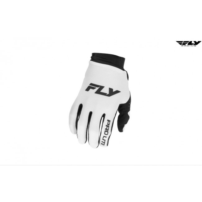 Guantes FLY RACING Pro Lite - blanco/negro